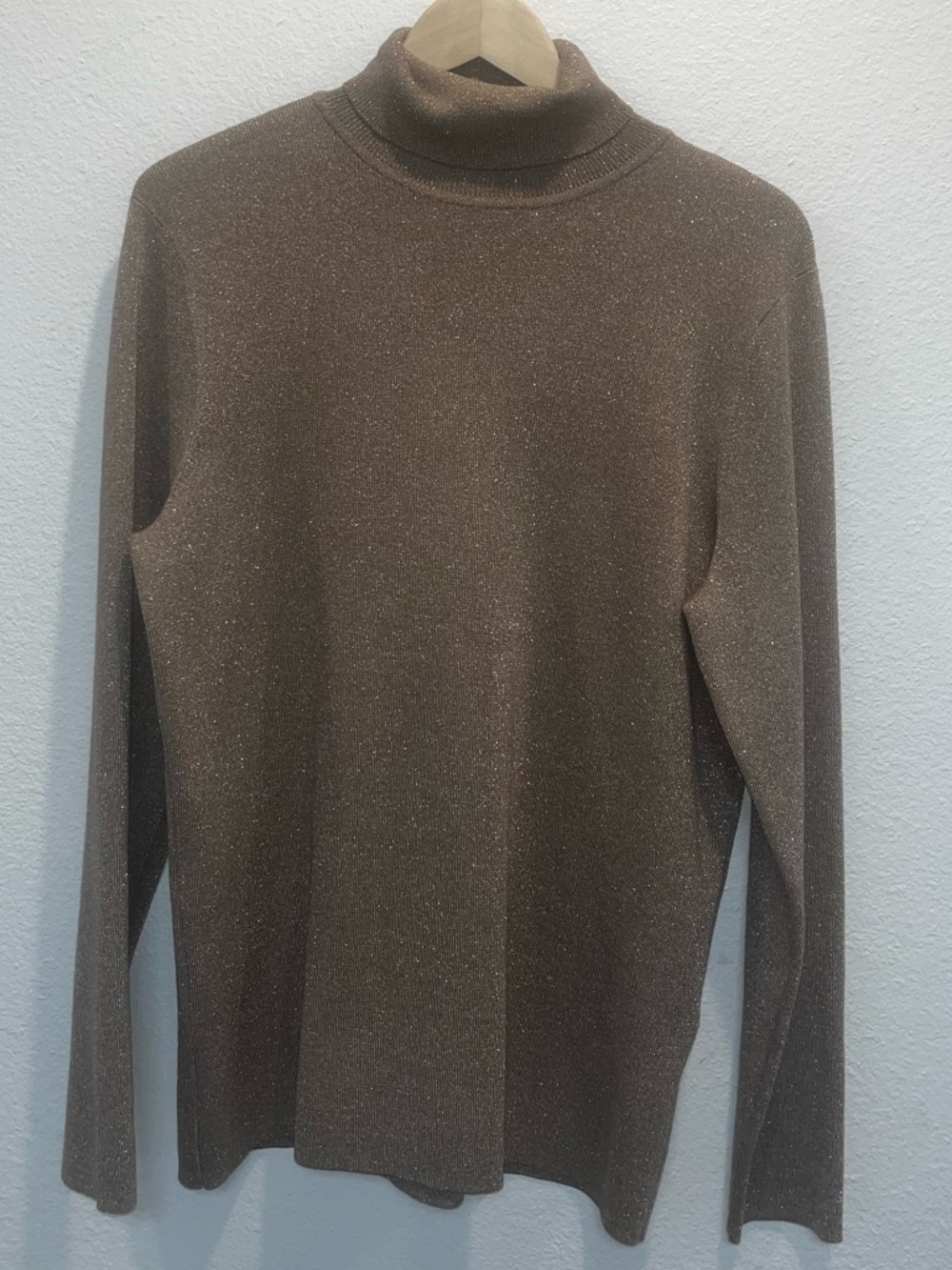 Chico's Men's Brown Shimmer Turtleneck‎ Sweater